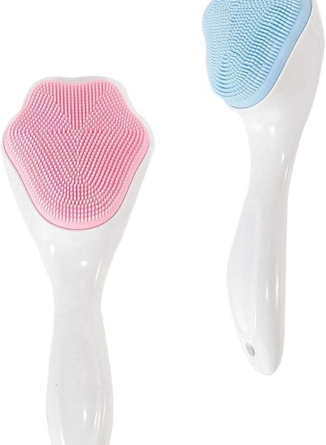 Silicone Facial Cleansing Brush Set For Sensitive Skin Deep Pore Cleanser Massage - Image 1